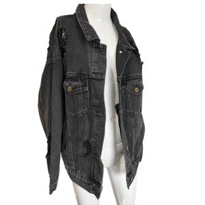 Mono B Denim Jacket Black